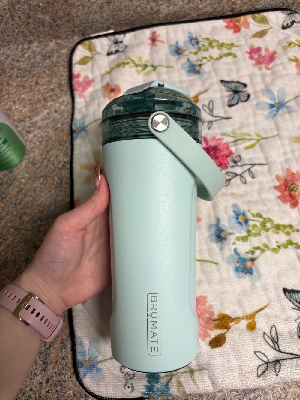 BrüMate Mint Green Insulated multishaker bottle